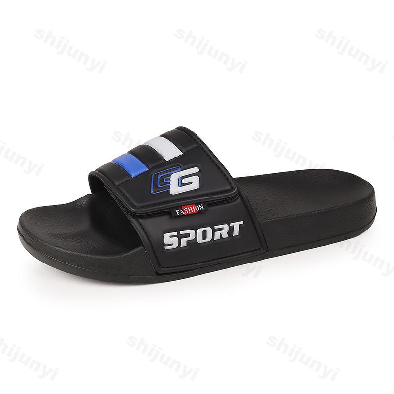 Mens Slippers Summer Outdoor Beach Shoe Indoor Home Slippers Soft Comfortable Family Flat Bathroom Slippers Mens Sandals