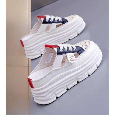 Breathable Slippers Women's Shoes Hollowed-out Thick-soled Height-increasing Casual Shoes Sandals