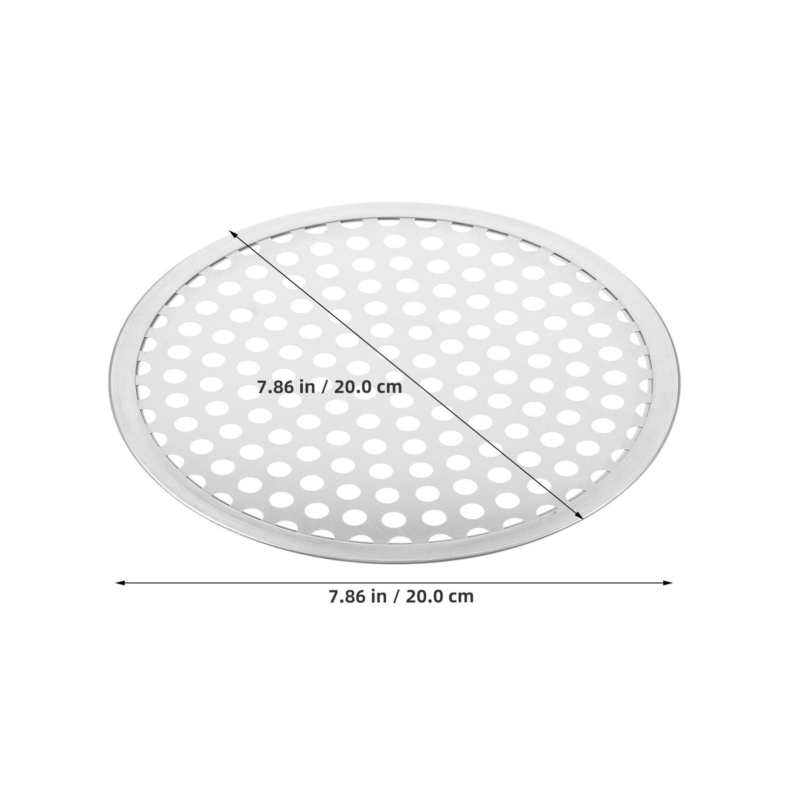 2Pcs Round Perforated Pizza Pan Stainless Steel Non Stick Baking Tray Oven Grill Crisp Crust Perforated Pizza Oven Pan