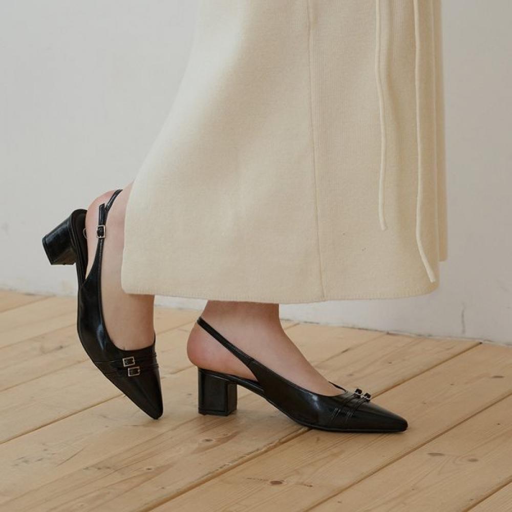 

Туфли-лодочки с ремешком и двойной пряжкой Elizabeth Stewart pumps 67130 black/225