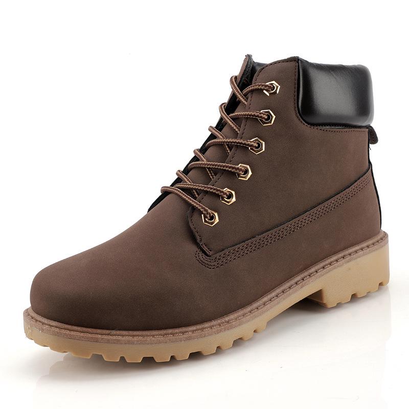 Neue Britische Martin Stiefel Herren Schnürstiefel PU Leder Herrenschuhe Trend High-Top Lässige Schneestiefel Verdickt Großhandel