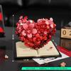 Love Flower Building Blocks Simulated Immortal Flower Ornaments Children's Educational Assembly Models Girlfriend Birthday Gifts
