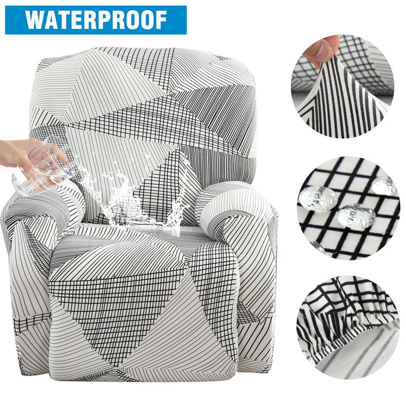 Dehnbare Sesselbezüge 4-teilig Für Relaxsessel Rutschfester Sessel-Sofa-Bezug Kuscheliger Stoff Mit Flexiblem Boden Für Kleine Kinder Haustiere 1 seater gray