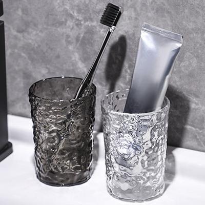 Plastikowy kubek do płukania ust i szczoteczki do zębów z uchwytem Domowe kubki łazienkowe Przenośny kubek Przezroczysty uchwyt na szczoteczkę do zębów
