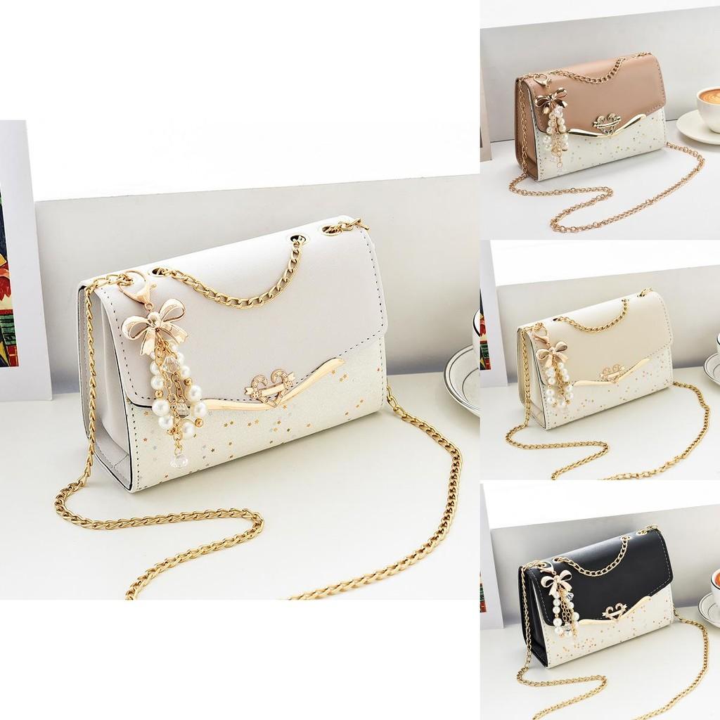 New Trendy Sequined Crossbody Bag For Women Stylish Chain Strap Small Purse Fashionable