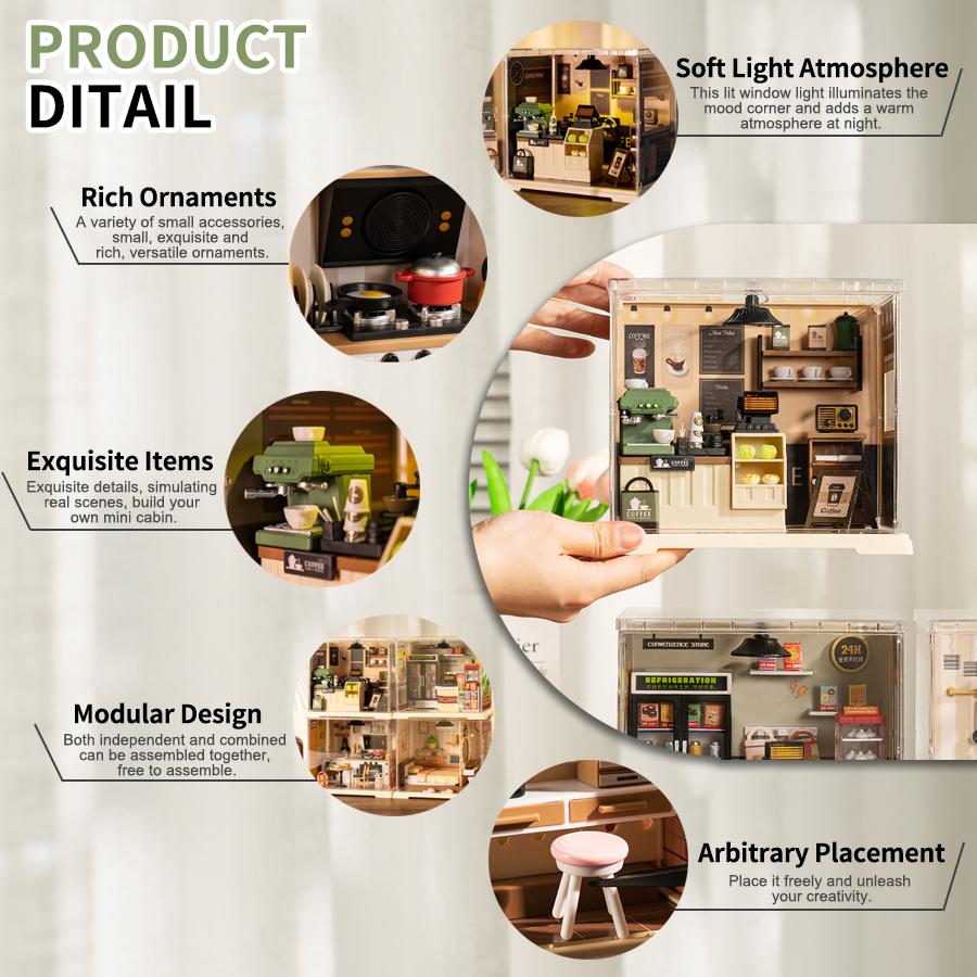 Nuovo Modello di Casa in Miniatura Fai-da-Te con Luci Morbide Alta Qualità nei Dettagli Assemblaggio Facile in 1 Ora Regalo Perfetto per Compleanno e Natale