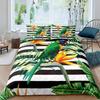 Tropical Birds Duvet Cover Watercolor Hummingbird Flowers Twin Bedclothes Exotic Wildlife White Abstract Polyester Qulit Cover