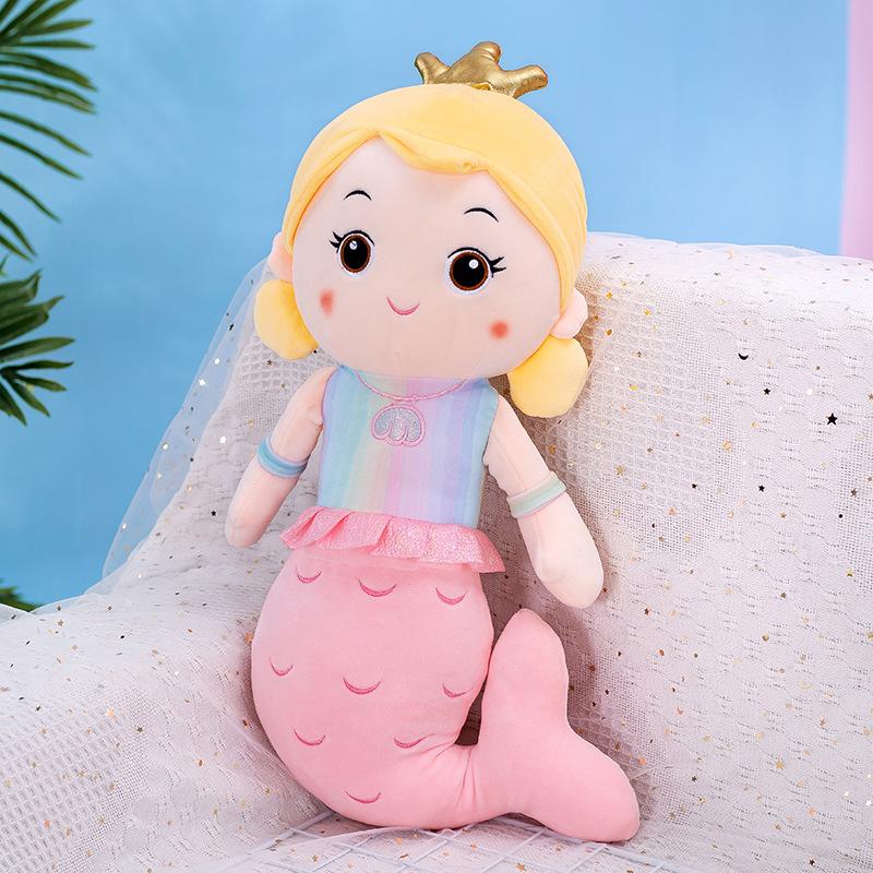 Cute Mermaid Doll Throw Pillow Plush Toy Aquarium Mermaid Doll Children's Birthday Gift