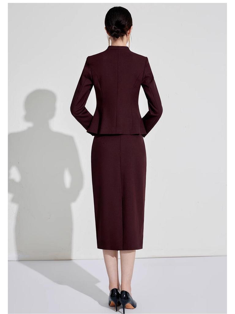 Aishangchen Women's Red Classic High-End Suit Set for Autumn/Winter Commute and Workwear