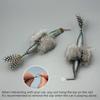 2 Pieces Bite Resistant Cat Teaser Stick Replacement Head Mermaid Shape Polyester Interactive Cat Toys with Sound