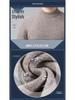 Men's 100% Wool Sweater, 2025 Autumn/Winter, Thickened Warm Half-High Collar, Middle-Aged Dad Knitwear