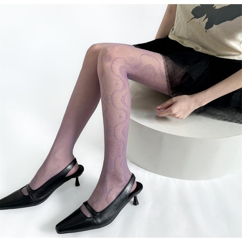 Patterned Tights Fishnet Stockings Floral Pantyhose Stockings Leggings Lace Tights for Women Girls Summer Leggings