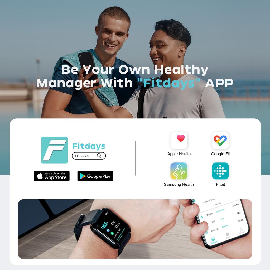 Váha na tělo CHWARES Dobíjecí váha s velkým LCD Chytrá digitální koupelnová váha s tělesným tukem 15 metrik Analyzátor složení těla pro