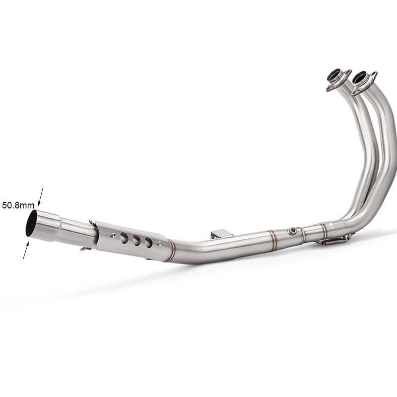 For Yamaha Tenere 700 2019-2025 Motorcycle Exhaust Header Pipe with Heat Shield Slip-On Mid Link Pipe Escape Moto