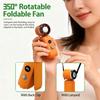 Portable Handheld Fan 5 Speed Mini Cooling Desk Fan Quiet Handheld Fan with Digital Display USB Rechargeable Table Fan