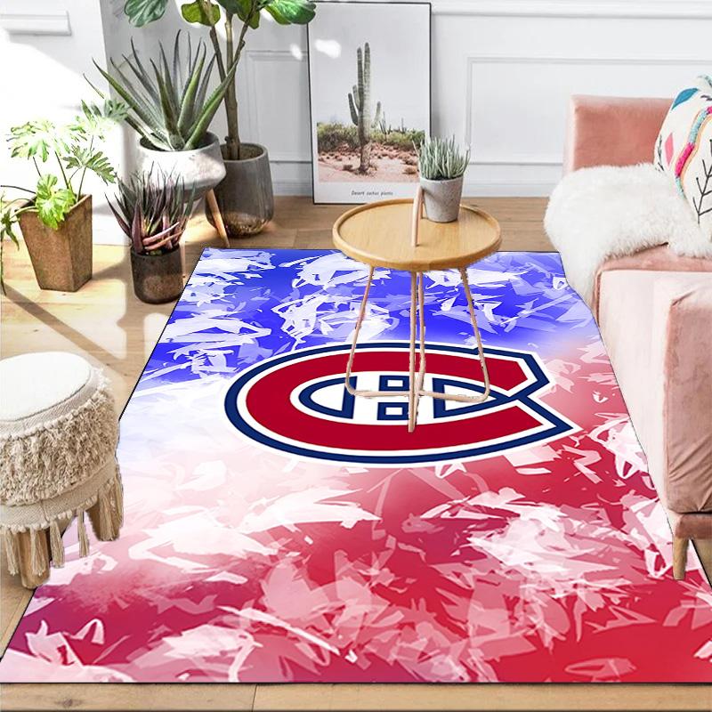Tapis de sol Équipe de hockey des Canadiens de Montréal Convient pour l'intérieur et l'extérieur, Tapis pour maisons, bureaux, salons, Décoration intérieure, Cadeau de Noël