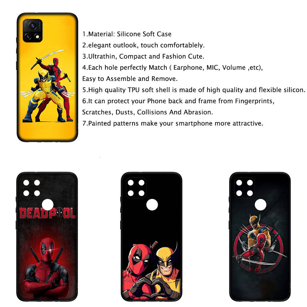 Cover for iPhone 17 16 15 Xiaomi Poco Redmi Note 14 13 12 11 Pro Max 9 16e Samsung Galaxy S25 S24 S23 OPPO Huawei Wolverine Cool Deadpool Phone Case