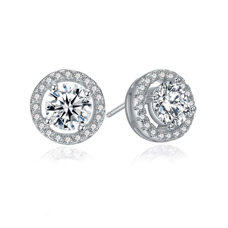 925 Silver Star Stud Earrings AAA Zircon High Quality For Women Earring Wedding Fashion Jewelry Accessories Party Gift