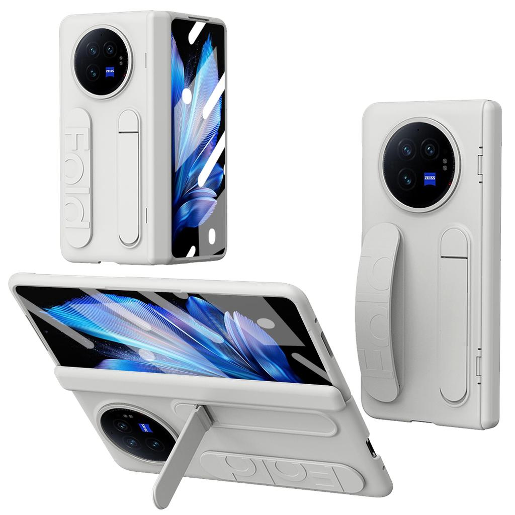 Etui na vivo X Fold3 z podstawką, opaską na nadgarstek, poliwęglanowa osłona na telefon z folią ze szkła hartowanego