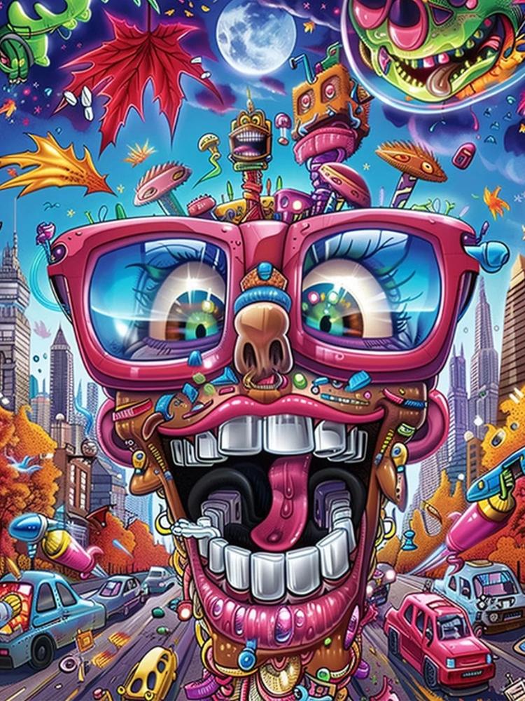 

5DDIY Абстрактная Красочная Художественная Алмазная Живопись Аватар Алмазная Вышивка Водная Алмазная Картина Портретное Искусство Алмазное Украшение Full Round 20x30CM