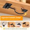Self Adhesive Banana Hook Under Cabinet Foldable Banana Hanger Black Metal Under Counter Banana Hook to Keep Bananas Fresh Banana Holder for Kitchen