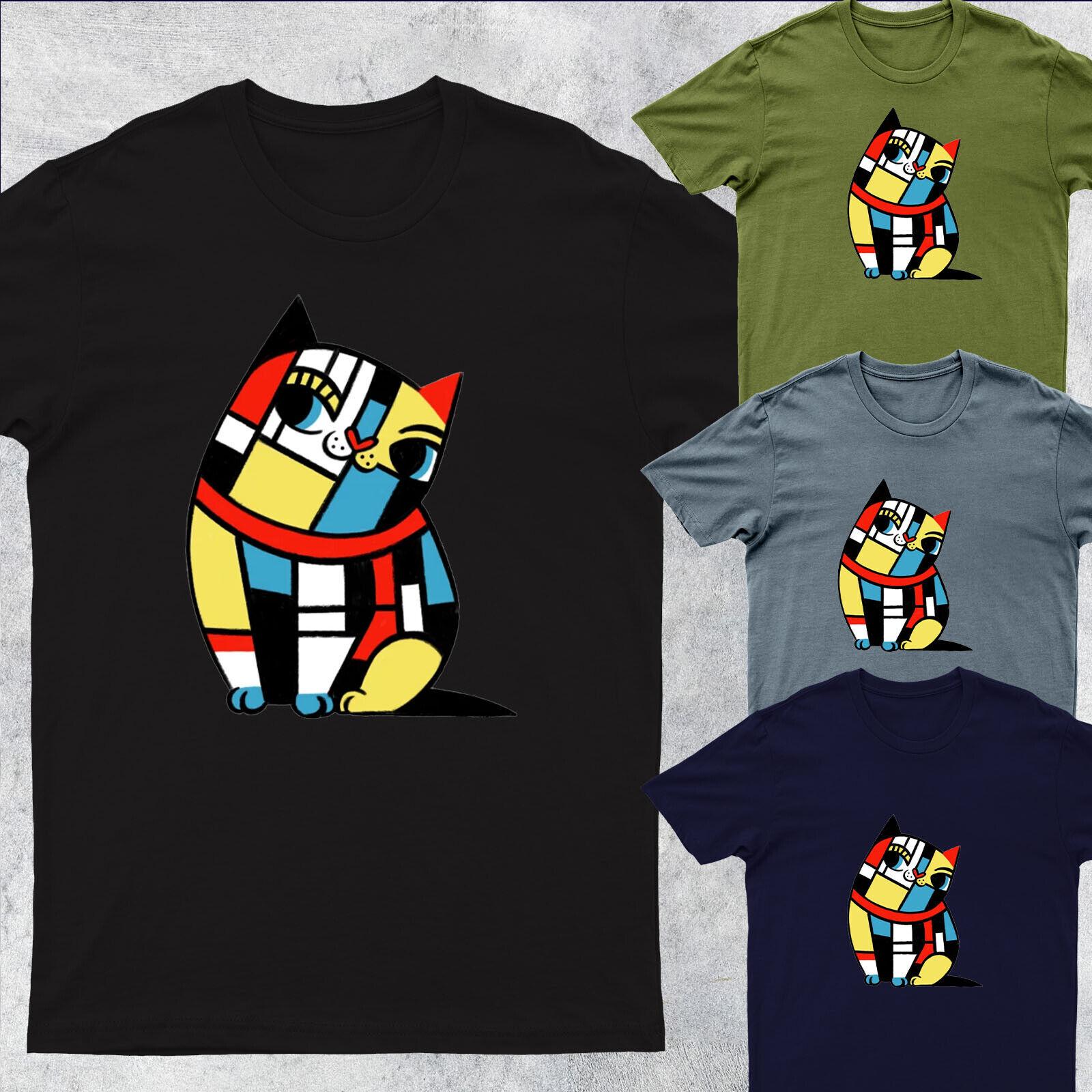 Mondrian Tee Top Classic Mens T-Shirt Mens Womens Tees Top DM 2XL