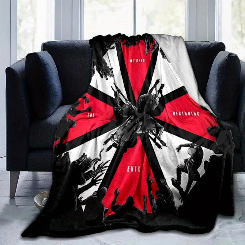 1pc Resident Evil Blanket  Seasonal Home Decor, Soft, Living Room, Travel, Camping, Car Blankets