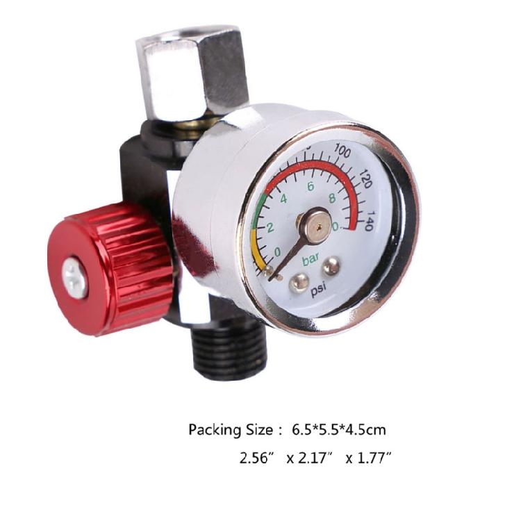Air Compressor Regulator Spray Gun Pressure Regulating with Gauge for Pnuematic