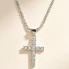 Women's Punk Rhinestone Cross Sweater Necklace - Light Luxury Versatile Clavicle Chain