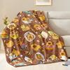 Cute capybara blanket cartoon animal print soft throw kids room decor cozy bedding playful design home textile gift idea