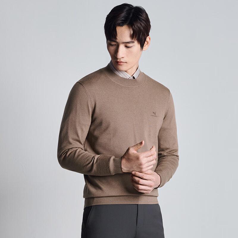 Saint Angelo Men's Crew Neck Machine-Washable Wool Knit Sweater