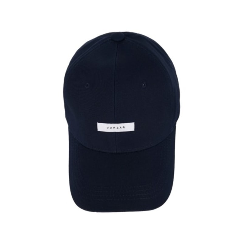 VARZAR Solid Label Overfit Ball Cap Navy