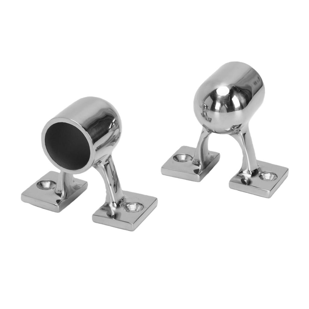 2pcs Boat Hand Rail Fitting 1in OD Tube 90 Degree End Stanchion Marine Railing Support Bracket Hardware