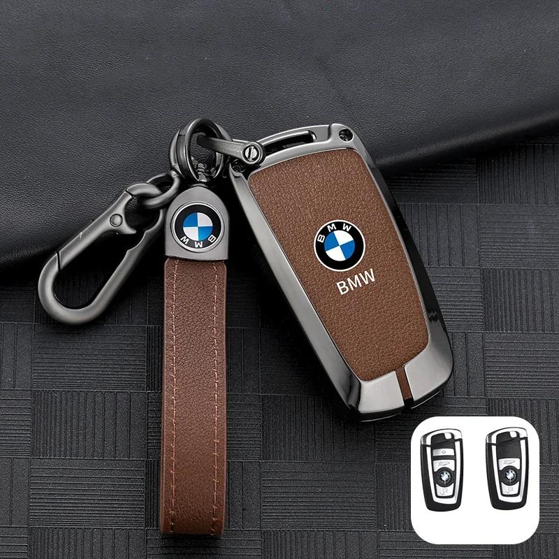 Für BMW Neu 2025 Zinklegierung Leder Auto Schlüsselabdeckung Hülle Schale Schutz Für BMW 1 3 5 7 Serie X1 X3 X4 X5 F10 F15 F16 F20 F30 F
