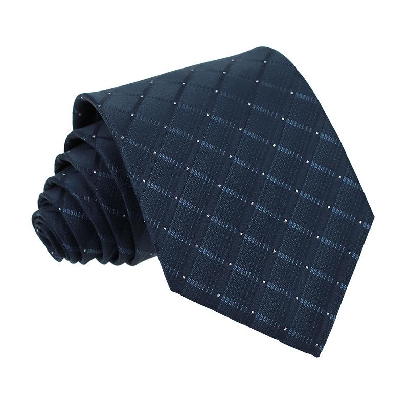 Men's Premium 7.5cm Plaid Polyester Tie for Business, Casual, Wedding, or Best Man Suit.