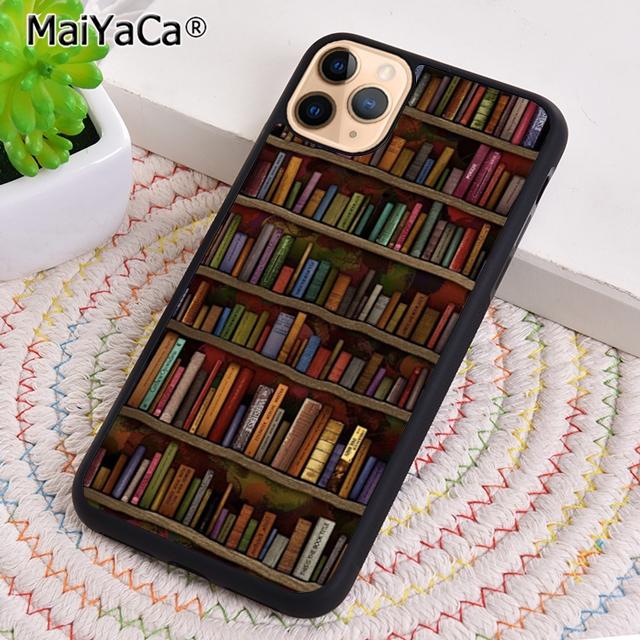 

MaiYaCa Vintage Book Library Book Shelf Phone Case For iPhone 17 Air 16 15 plus 11 12 13 14 pro max coque iPhone 11pro max