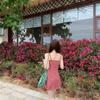 Holiday style plaid suspender dress women's summer new French red halter skirt seaside waist skirt