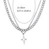 Stylish Zinc Alloy Necklace With Star Pendant Adjustable Chain Lightweight Neckchain Unisex Jewelry Gift