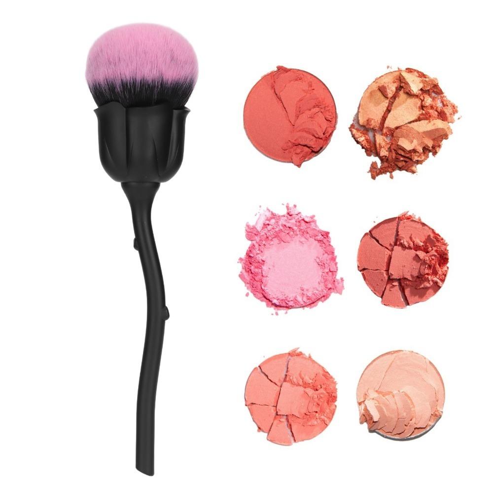 Rose Shaped Manicure Cleaning Brush Soft Powder Removal Brush Household Cosmetic Use чёрный