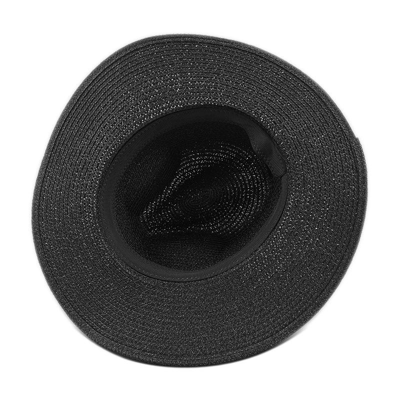 Unisex Panama Silver Silk Shiny Raffia Cowboy Fedora Hat