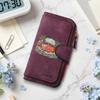 Retro Beach Print Long Wallet Forever PU Leather Multi Card Slots Purse