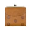 [Kanmi] Candy Roof Short Wallet WL10-20 Foldable Purse with Clasp, Genuine Leather, Made In Japan, Caramel