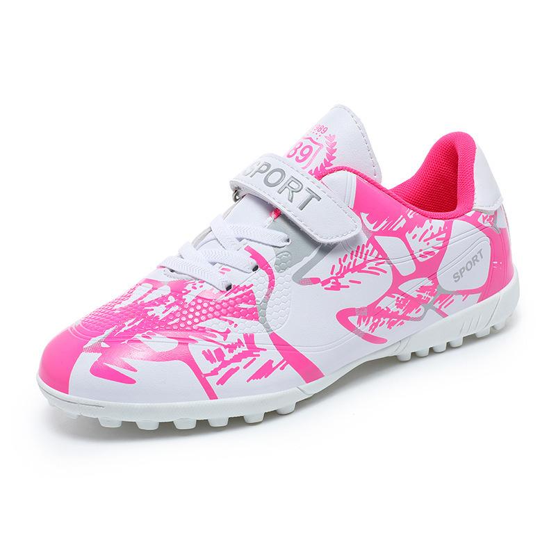 Kinderfußballschuhe Klettverschluss Teenager Grund- und Sekundarschüler Rasen Jungen und Mädchen Stollen gebrochene Nägel Trainingsschuhe Sportschuhe