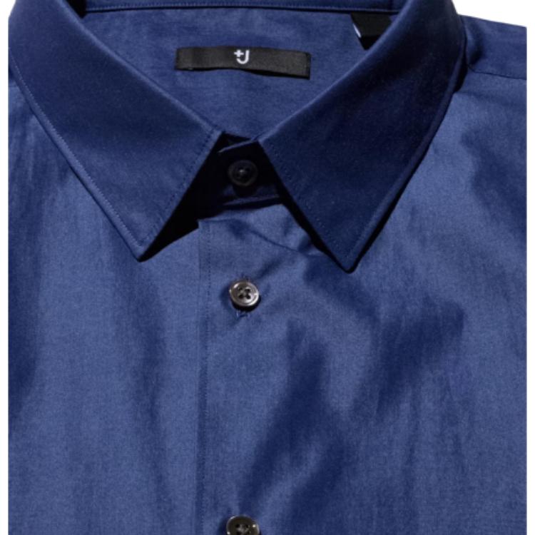 UNIQLO Jil Sander Collaboration Solid Color Comfortable Button-Up Long Sleeve Shirt Men shirts 478673-66