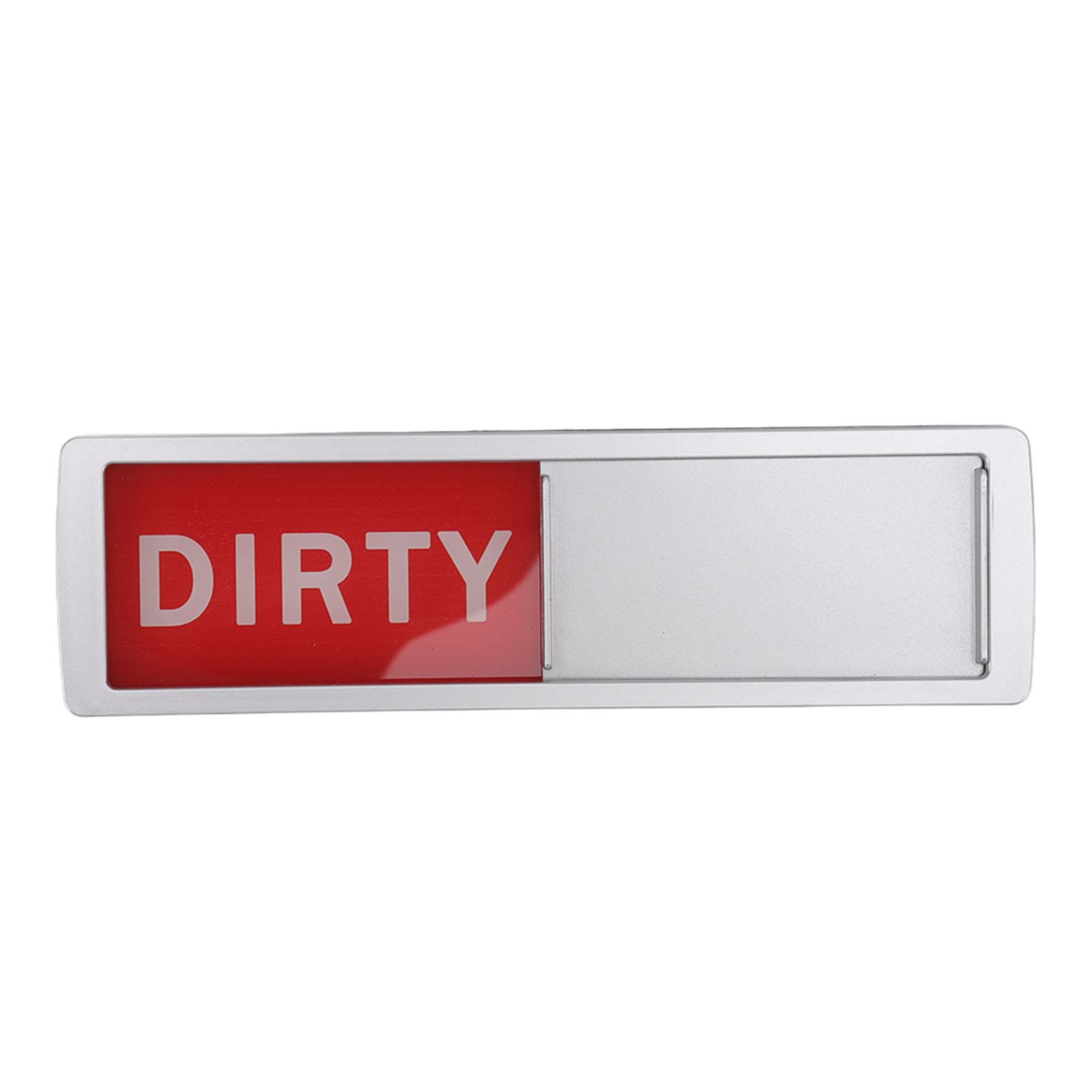 

Dishwasher Magnet Easy To Read Clean Dirty Sign Indicator for Dishwasher With Double Sided Adhesive Tape Silver (Red