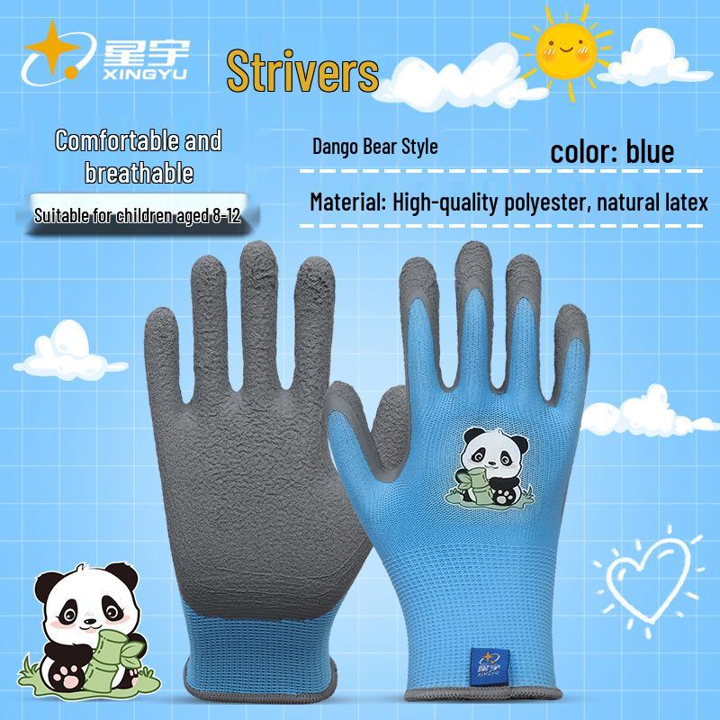 Kids' Non-Slip Protective Latex Gloves for Tide Pooling, Camping, Gardening, Pet Handling, and Anti-Puncture Protection