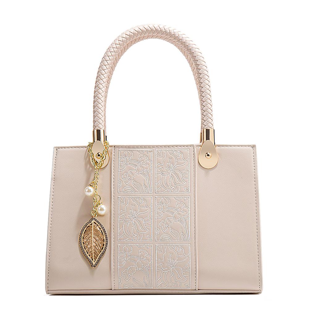 Women's Bag 2024 New Model for Mothers, Fashionable Ancient Style Jacquard Embroidery Wedding Shoulder Handbag, Gift Bag