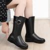 Fashion Winter Women Boots High-quality Mid-calf Leather Boots Outdoor Waterproof Platform Boot Plush Warm Snow Boot Women Cotton Boots