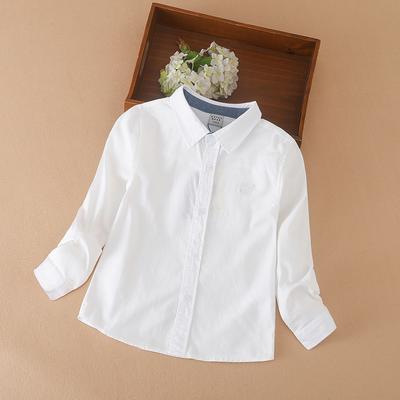 Jungenkleidung 2024 Frühling Herbst Langarm Umlegekragen Einfarbige Oberteile Kinder Schuluniformhemden für 5-12 Jahre
