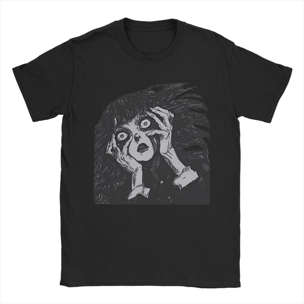 Junji Ito T-Shirt Summer  Cotton T-Shirts For Men's Trending Print Tshirt Short-Sleeved Streetwear Tees
